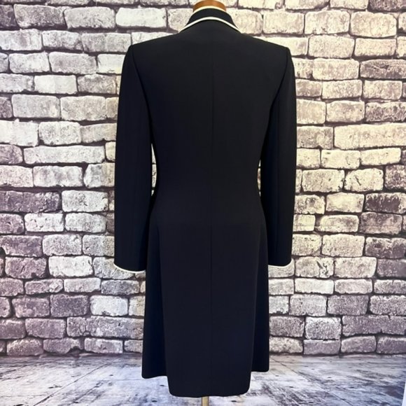 Ann Taylor Navy & White Long Sleeve Fully Lined Jacket Size 4 - Picture 6 of 9